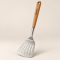 Qorevna™ Extended Wood-Handle Slotted Spatula image 01