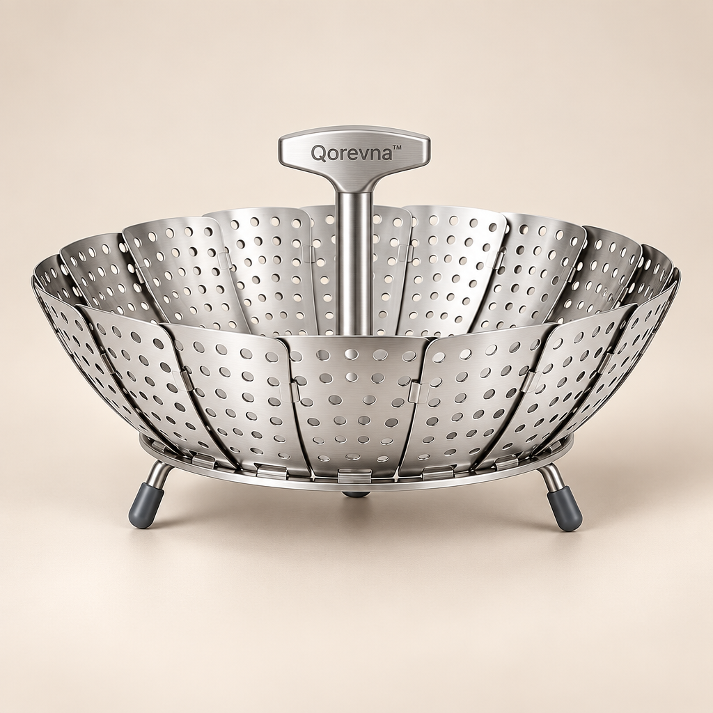 Qorevna™ Expandable Stainless Steel Steamer Basket image 01