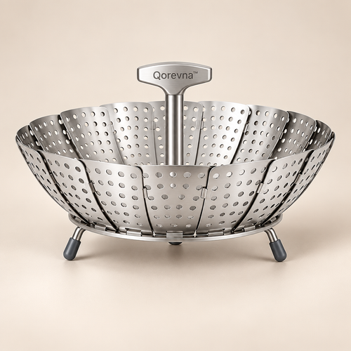 Qorevna™ Expandable Stainless Steel Steamer Basket image 01